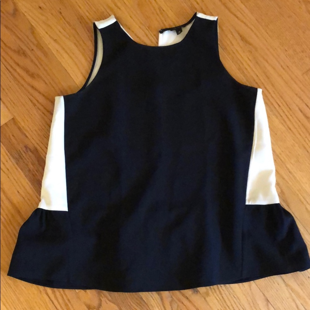 Black and White Peplum Top